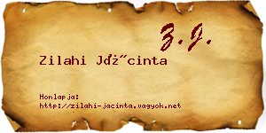 Zilahi Jácinta névjegykártya